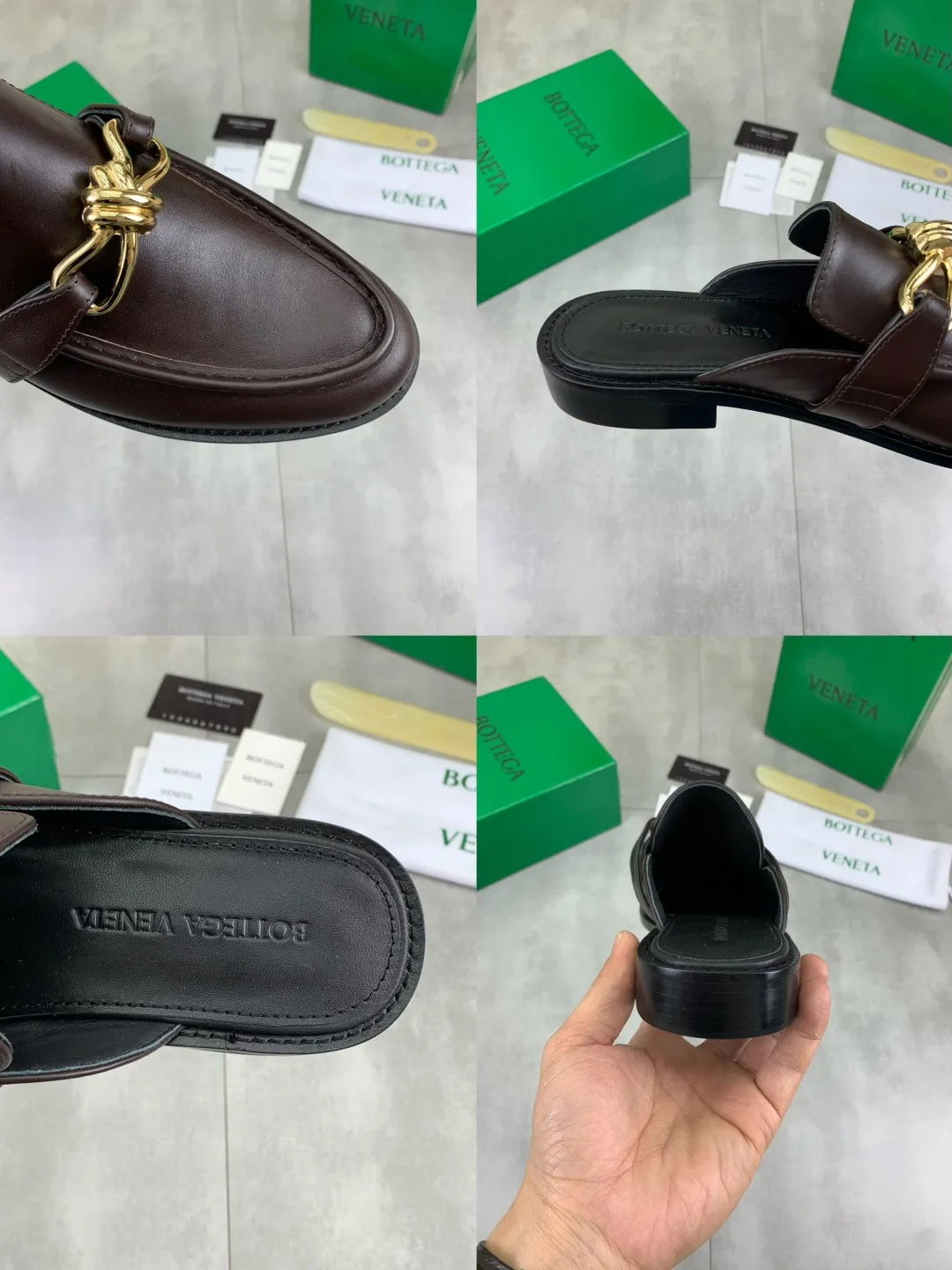 Men's shoes 💰P800 [New model] (genuine leather outsole) water-dyed cow lining 💰High-quality business couple half-slip leather shoes 💎💎💎 BOTTEGA VENETA official website synchronizes the latest top version of BV in the market, accepts material comparison, shoe type comparison, process comparison, practical and textured, versatile and suitable for any occasion, the more you look at it, the more flavorful it becomes. Purely hand-knitted craftsmanship - Upper material, calfskin imported from Italy 🇮🇹 - High-quality water-dyed cowhide lining - Original private model customized leather outsole -Size: Female 35-39 (40 ordered) Male 39-44 (38 45 can be customized) Color: Multiple colors available